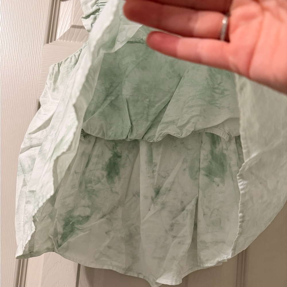 Zara Women's Light Green Ruffle Tank - Picture 4 of 4